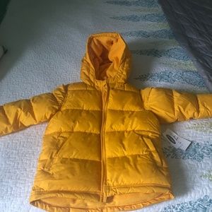 NWT 5T Yellow Hooded Winter Coat